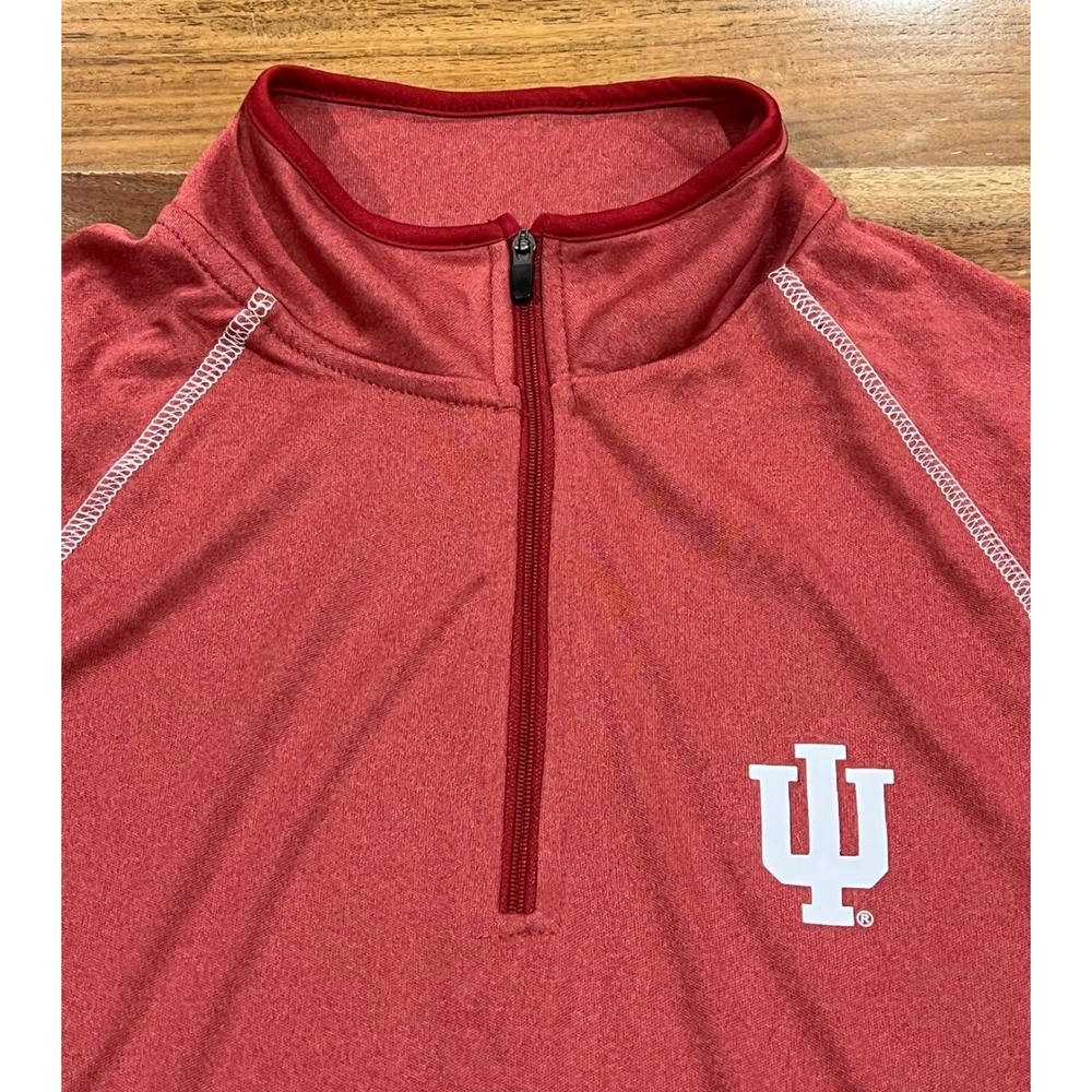 Colosseum Indiana University Hoosiers Womens Crimson Red Quarter Zip Pullover M - Picture 5 of 10